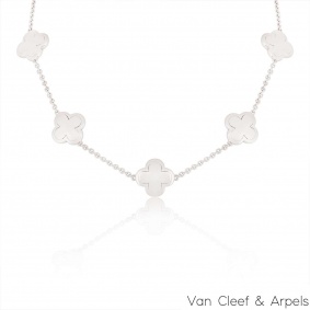 Van Cleef & Arpels White GoldPure Alhambra Necklace